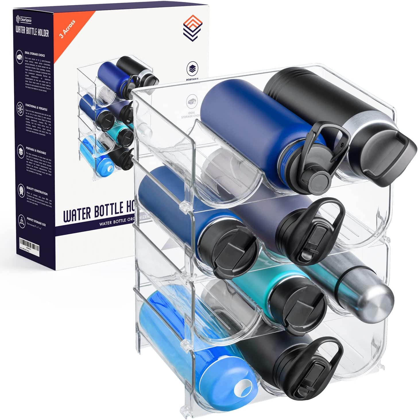 ClearSpace Water Bottle Organizer Perfect as a Pantry Organizer and Ca