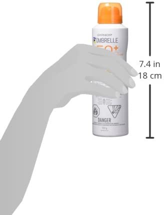 Garnier Ombrelle Sport Spray Sunscreen SPF 50+, Sweat + Water resistant, Ultra-Lightweight texture, Hypoallergenic aerosol, Fragrance Free, 122g
