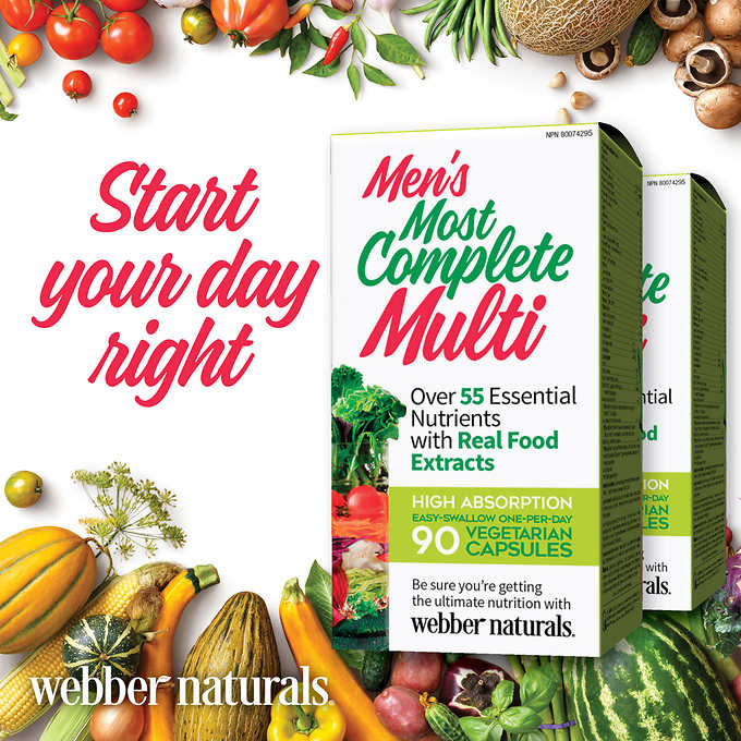 webber naturals Men's Most Complete Multi - 2 x 90 vegetarian capsules