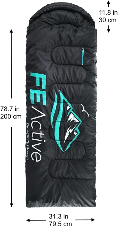 FE Active Camping Sleeping Bags - 4 Seasons XL, W/Hood