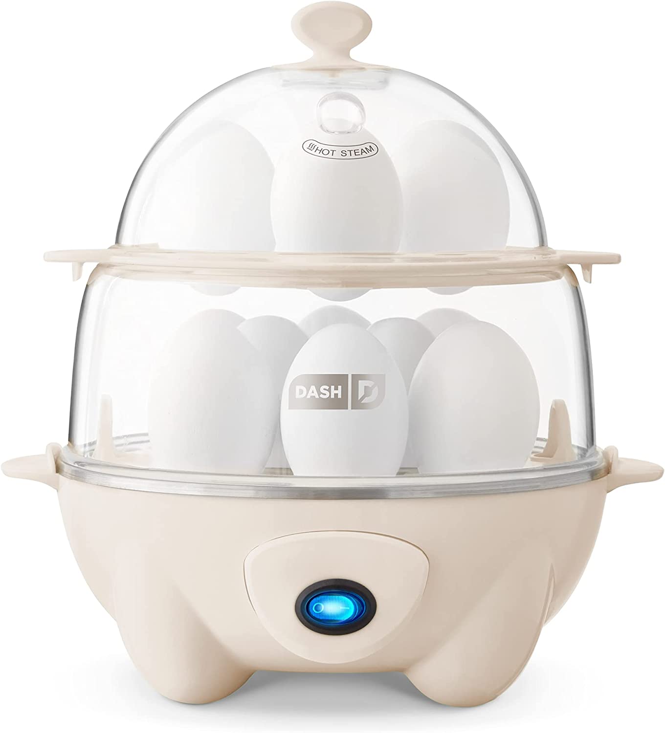 Hamilton Beach 3-in-1 Egg Cooker, Hard-Boiled, Poached, Omelets, 7 Egg  Capacity, Mint Color, 25504 