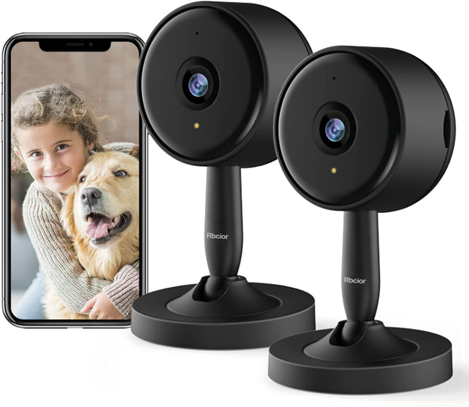 YI Pro 2K Home Security Camera, 2.4Ghz Indoor Camera with Person, Vehicle,  Animal Smart Detection, Phone App for Baby, Pet, Dog Monitoring, Compatible