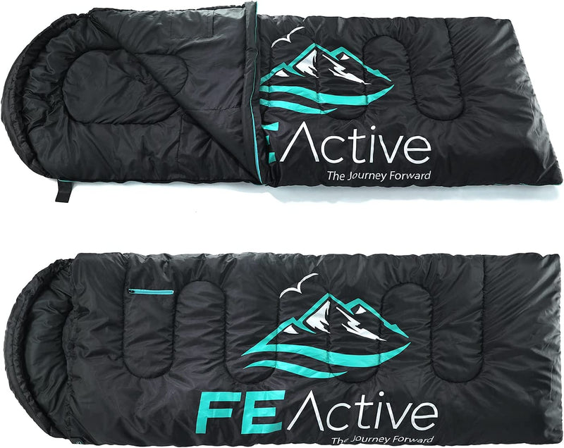 FE Active Camping Sleeping Bags - 4 Seasons XL, W/Hood