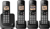 Panasonic KX-TGC384 Cordless Phone System with 4 Handsets - Black
