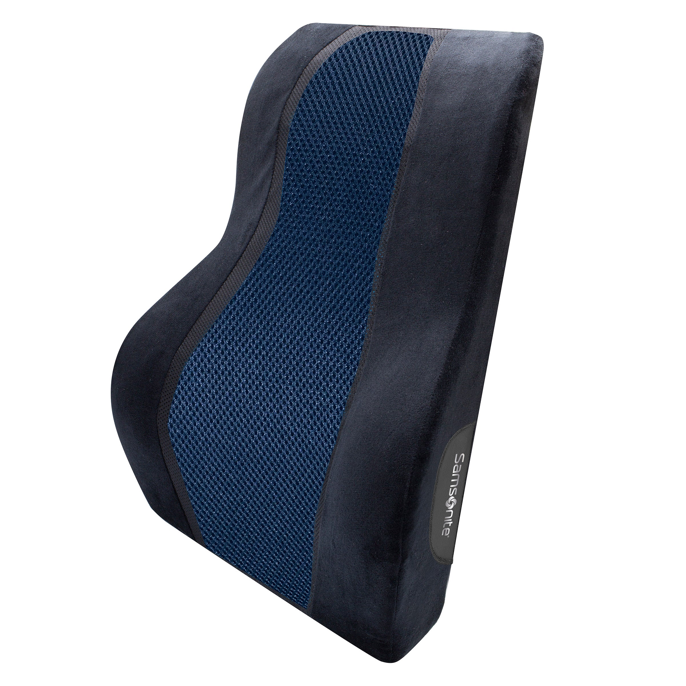 SAMSONITE Lumbar Support Pillow For Office Chair and Car Seat, Perfectly  Balanced Memory Foam , Versatile Use Lower Back Cushion