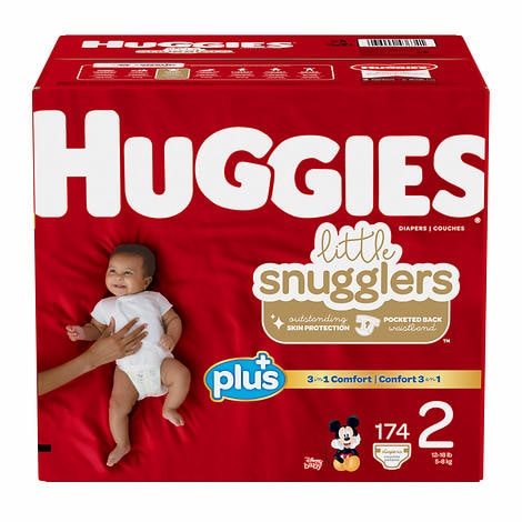 Huggies Little Movers Plus Diapers, Sizes 3 - 6