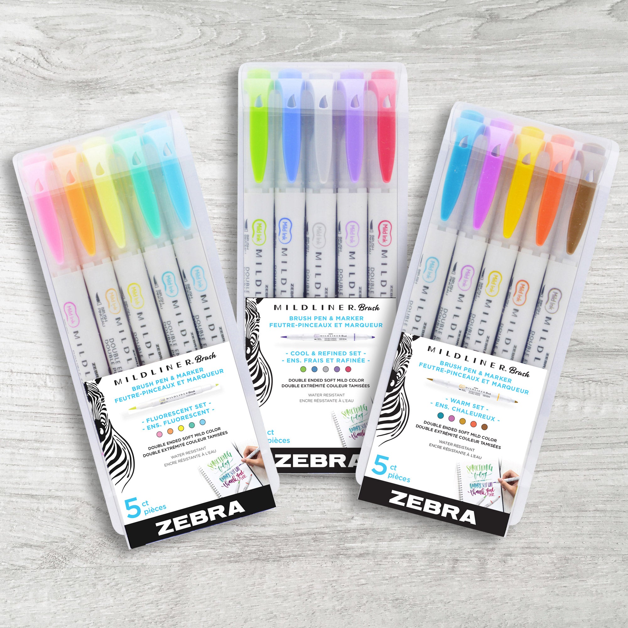 Zebra Mildliner Brush Marker Set 15pc