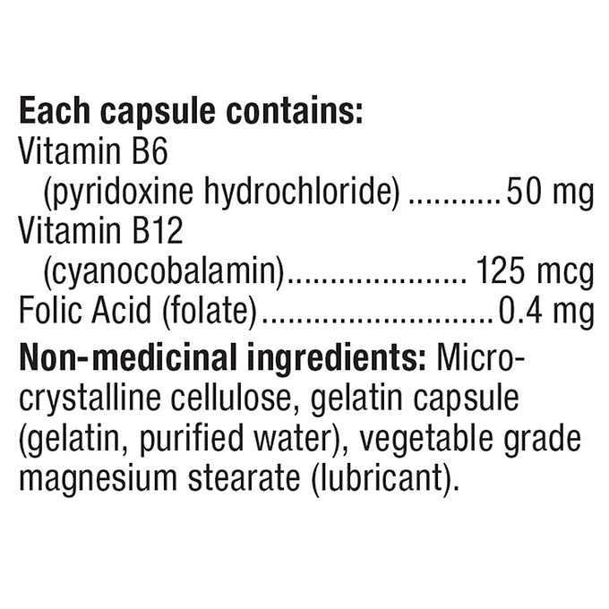 webber naturals® B6, B12 with Folic Acid -- 3 x 120 Capsules