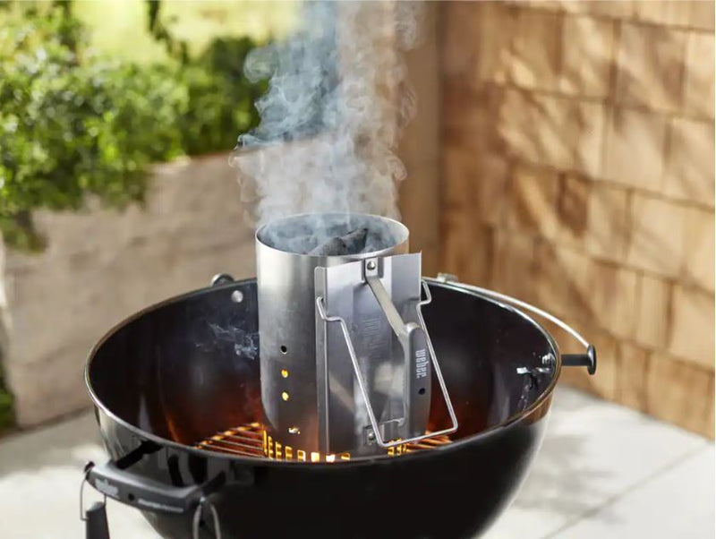 Weber Steel Charcoal Rapidfire Chimney Starter with Dual Handles