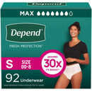 Maximum Absorbency Women’s Disposable Incontinence Underwear – Small Fit (24–30″ Waist), Heavy Leak Protection & Odor Control