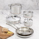 Kirkland Signature 5-ply Clad Stainless Cookware Set, 10-pieces