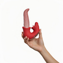 Kissing Lips Dual Stimulator - Red