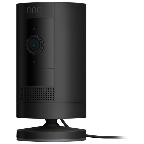 Ring Stick Up Cam Wired Black Model - 1080p HD IP Camera (2019)