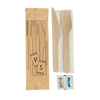 iECO - Individually wrapped 5 piece Birch cutlery kit pack of 25