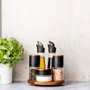 Trudeau Lazy Susan Seasoning Station, 6 Piece Set