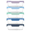 Ello Colour Lock Divided Glass Meal Prep Set, 10-piece