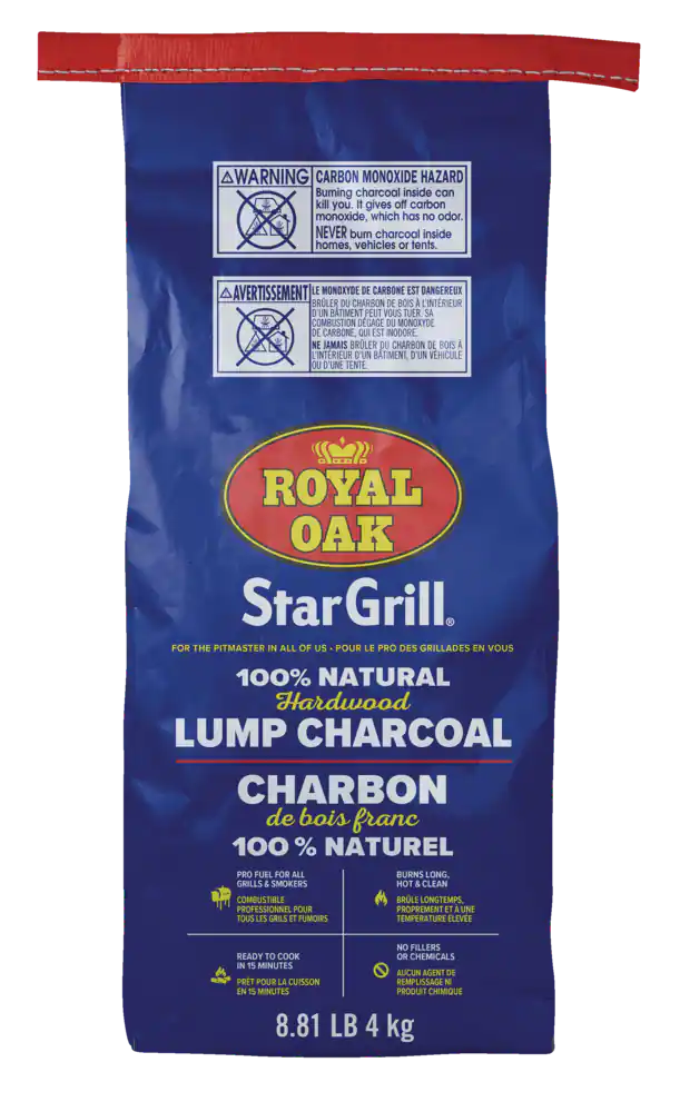 Royal Oak Star Grill 100% Natural Hardwood Lump Charcoal For BBQ Grilling and BBQ Charcoal 4-Kg, 2 Pack