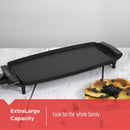 Family-Sized Electric Griddle with Adjustable Temperature Control, Large Nonstick Countertop Indoor Flat Top Grill with Removable Drip Tray