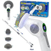 4-Piece Cordless Electric Spin Scrubber Set with Extendable Handle, 3-Speed Rechargeable Power Cleaning Brush with 3 Replaceable Heads