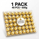 Ferrero Rocher Hazelnut Milk Chocolate Pralines 48 Pieces 600g - (1 Box)