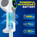 4-Piece Cordless Electric Spin Scrubber Set with Extendable Handle, 3-Speed Rechargeable Power Cleaning Brush with 3 Replaceable Heads