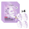 4-Pack Hydrogel Glow Face Mask, Transparent Deep Hydrating Sheet Mask Set with Hyaluronic Acid & Centella Asiatica for Plump Skin