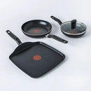 Essential Non-Stick Grill & Frypan Combo – 4-Piece Set (Black)