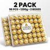 Ferrero Rocher Hazelnut Milk Chocolate Pralines 96 Pieces 1200g (2 Boxes)