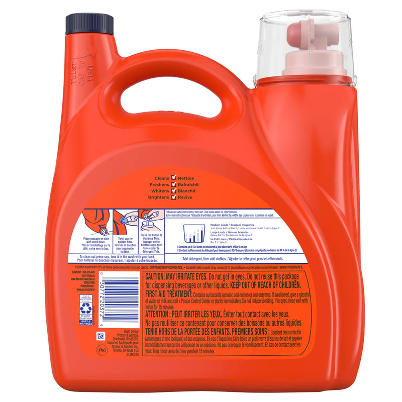 Tide Ultra Coldwater Clean Liquid Laundry Detergent, 124 Loads