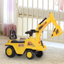 3 In 1 Ride On Excavator Toy Pulling Cart Pretend Play Construction Truck