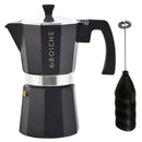 Grosche Milano 6-cup Espresso Maker with Frother (BLACK)