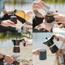 Grosche Milano 6-cup Espresso Maker with Frother (BLACK)