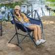 Hanging Hammock Chair with Footrest – Foldable Camping & Garden Seat