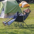 Hanging Hammock Chair with Footrest – Foldable Camping & Garden Seat