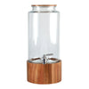 Studio TU 8.3 L (2.2 gal.) Glass Drink Dispenser with Acacia Wood Stand