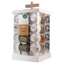 Urban Gourmet Echowood Revolving Spice Rack, 16 Jars