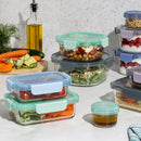 20-Piece Mixed Glass Meal Prep Food Storage Container Set – Airtight, Leak-Proof Lids, BPA-Free, Freezer & Microwave Safe