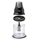 200W Food Chopper, Mini Electric Food Processor, Vegetable Chopper & Mincer, Garlic Herb Cutter, Puree Maker with One-Touch Pulse Control, Black & Gray