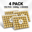 Ferrero Rocher Hazelnut Milk Chocolate Pralines 192 Pieces 2400g (4 Boxes)