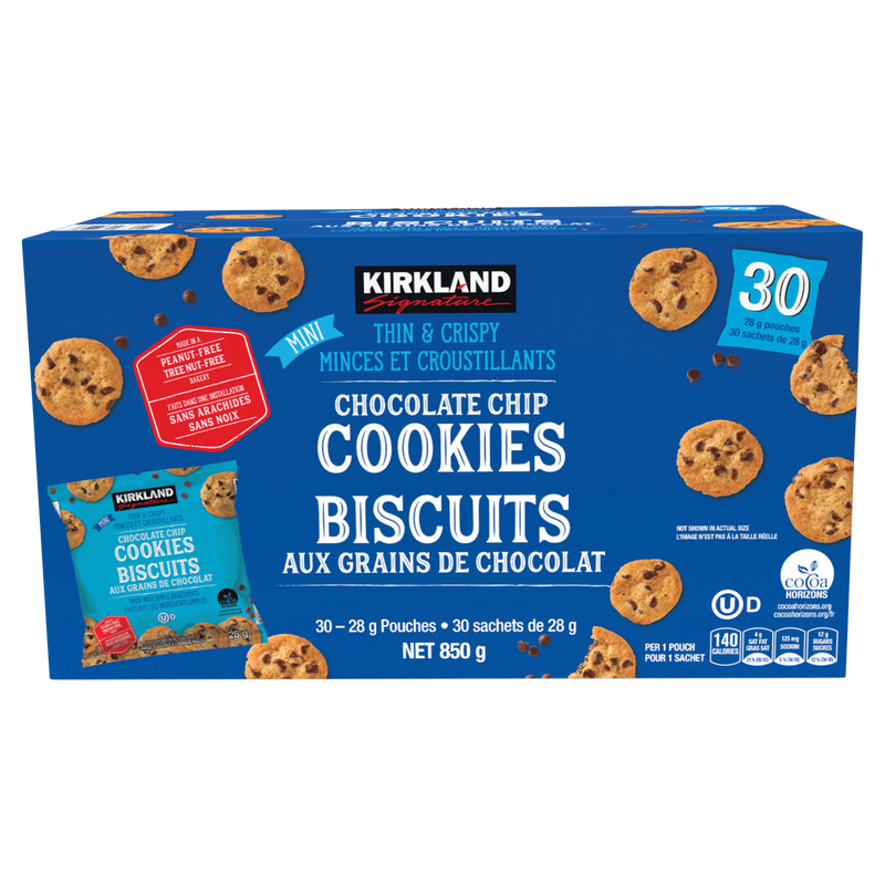 Chocolate Chip Cookies Pack – 30 Individually Wrapped Soft & Chewy Coo