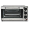 4-Slice Toaster Oven, Stainless Steel Countertop Oven with Toast, Bake & Broil Functions, 30-Minute Timer, Auto Shut-Off, Crumb Tray