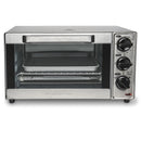 4-Slice Toaster Oven, Stainless Steel Countertop Oven with Toast, Bake & Broil Functions, 30-Minute Timer, Auto Shut-Off, Crumb Tray