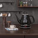 Electric Gooseneck Kettle, 1L 1500W Fast Boil, 100% Stainless Steel BPA Free Pour-Over Coffee & Tea Kettle, Water Boiler with Auto Shut & Boil-Dry Protection, Black