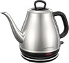 Electric Gooseneck Kettle, 1L 1500WFast Boil, 100% Stainless Steel BPA Free Pour-Over Coffee & Tea Kettle,Water Boiler with Auto Shut & Boil-Dry Protectio, White