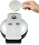 Mess-Free Easy Pour Waffle Maker with Non-Stick Plates