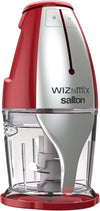 Salton WizNMix All-in-One Food Processor, Chopper & Blender, 750 ml Capacity, Red