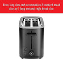 Zwilling Enfinigy Cool Touch 2 Long Slot Toaster, 4 Slices with Extra Wide 1.5" Slots for Bagels, 7 Toast Settings, Even Toasting, Reheat, Cancel, Defrost, Black