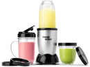 Compact Personal Blender System – 11-Piece Set, Silver