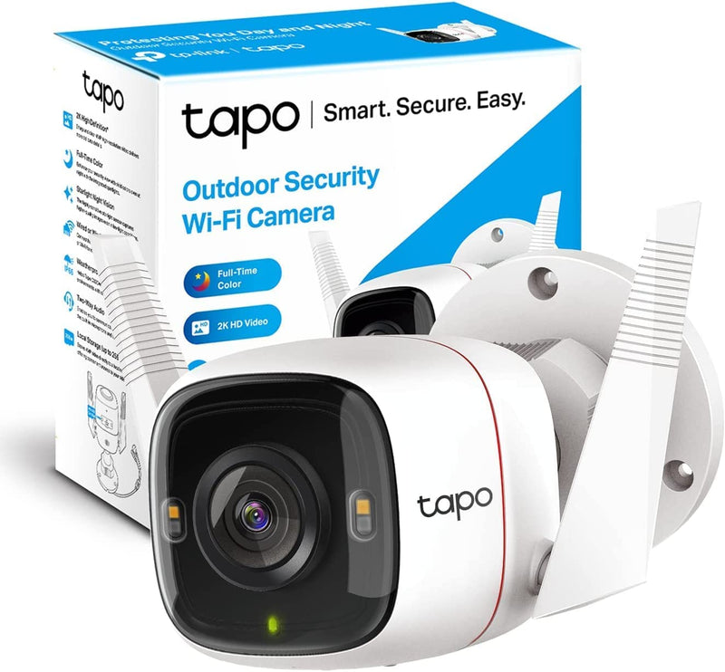 TP-Link Tapo 2K 4MP QHD Security Camera Outdoor Wired, Built-in Siren w/Startlight Sensor, IP66 Weatherproof, Motion/Person Detection, Works with Alexa & Google Home