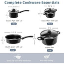 Alpine Cuisine 7-Piece Nonstick Carbon Steel Cookware Set